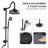 Shower System With 8" Rainfall And Handheld, Matte Black Design Dual Head Chic-118752351