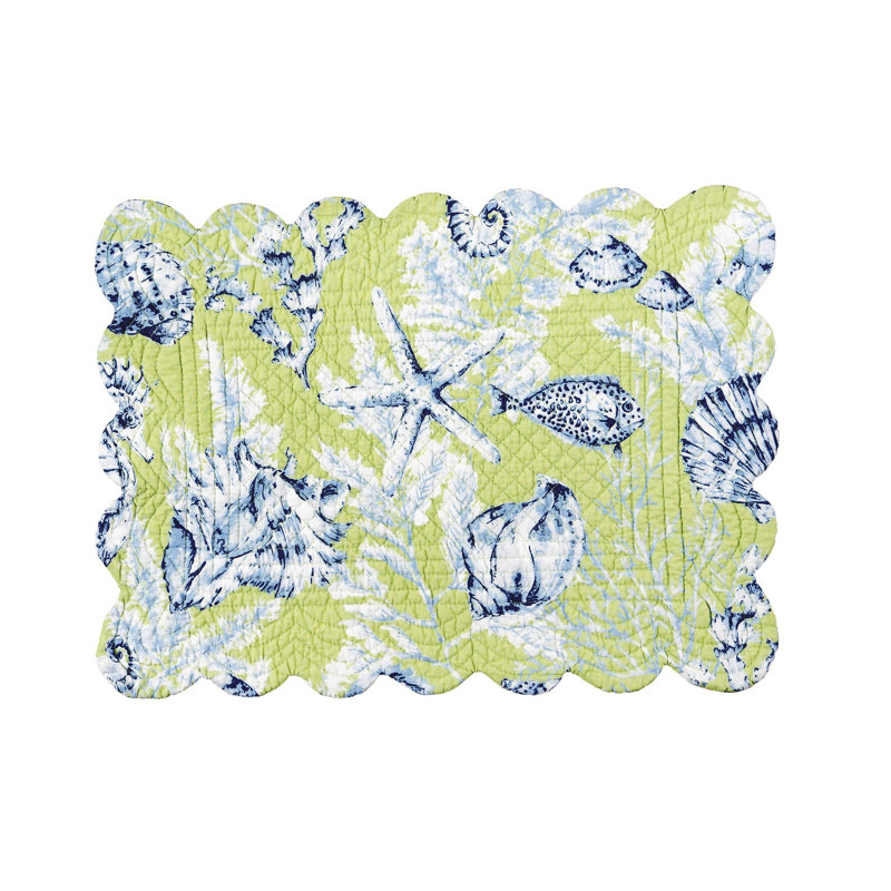 Napperon rectangulaire en coton matelassé Kutz Fenwick