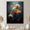 «Dreamy Spring Flowers Vintage Blue - Wildflowers», art mural