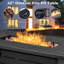 Wicker/Rattan 6 - Person Seating Group with Cushions & 60,000 BTU Fire Pit-1089553484