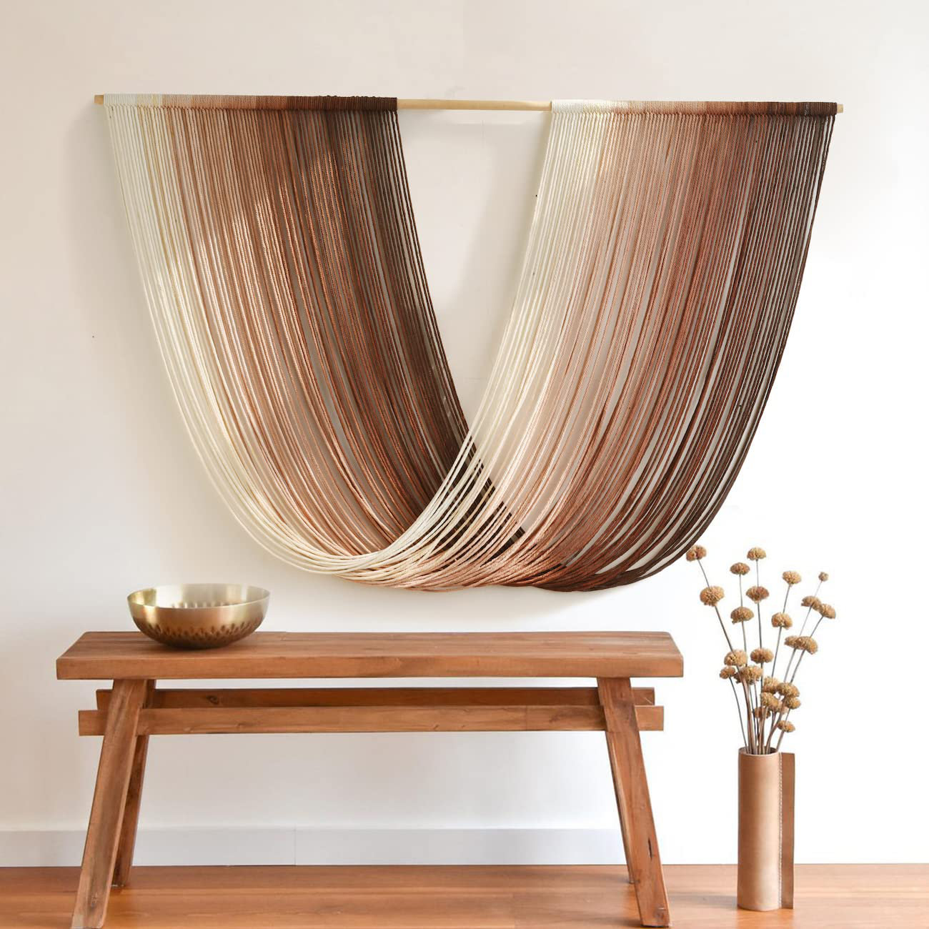 Dakota Fields Tie-Dye Macrame Wall Hanging Large Bohemian Yarn Tapestry Wall Décor,59" Wx 35" L | Wayfair