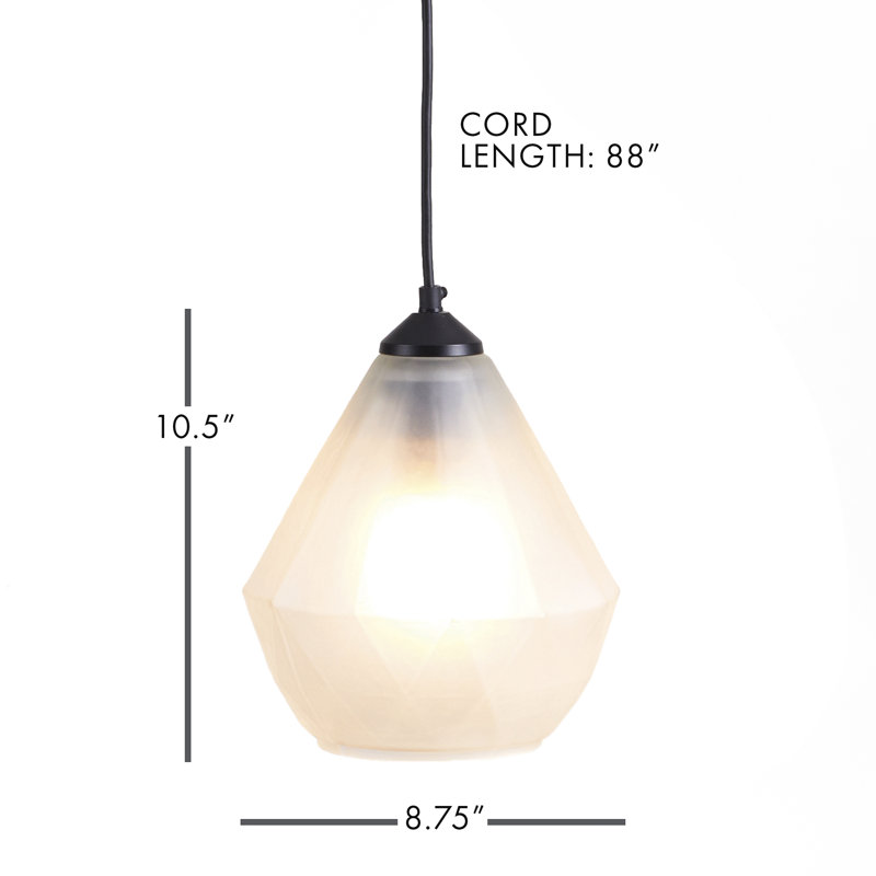 Kenbridge Oil Rubbed Bronze Matte Clear Glass Single Pendant Light