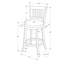 De 2, pivotant à 360 degrés, hauteur de bar, structure en bois brun, rembourrage de siège noir, finition et tabouret attrayant 2, fonction pivotante, structure foncée, coussin, moderne et confortable