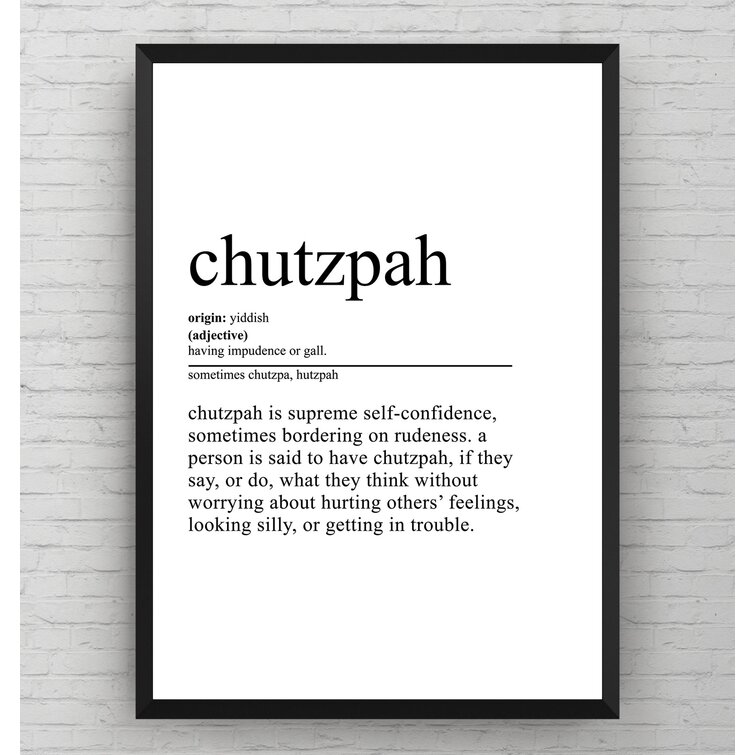 Happy Larry Chutzpah - Picture Frame Typography