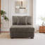 Upholstered Accent Chair with Footstool-675932315
