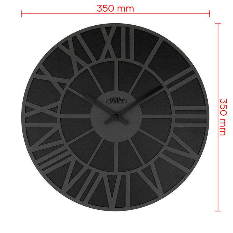 Wood Wall Clock, Black/Gray