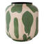Vase en métal émaillé avec motif abstrait