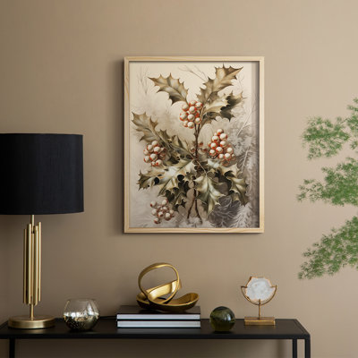 «Christmas Holiday Art DCCXI», reproduction d'art encadrée - bois massif