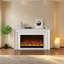 Ivory White Landscape Electric Fireplace-108072231