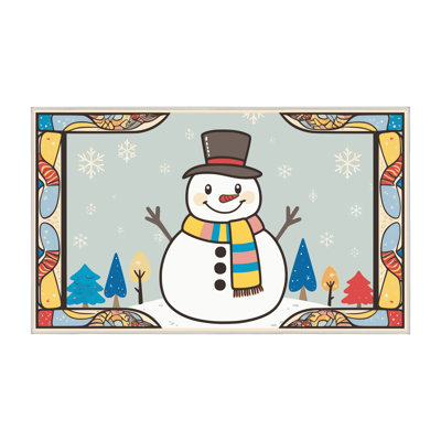 Tapis de vacances d'hiver de Noël lavable The Holiday Aisle®