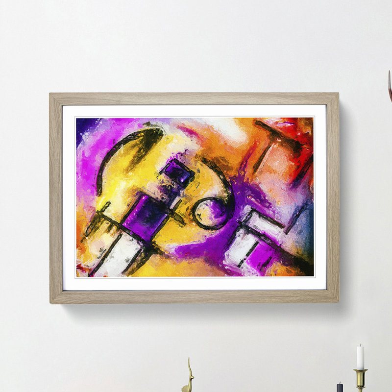 Abstract Vol.56 by S.Johnson - Single Picture Frame Print, 33cm H x 45cm W x 2cm D, Oak Framed