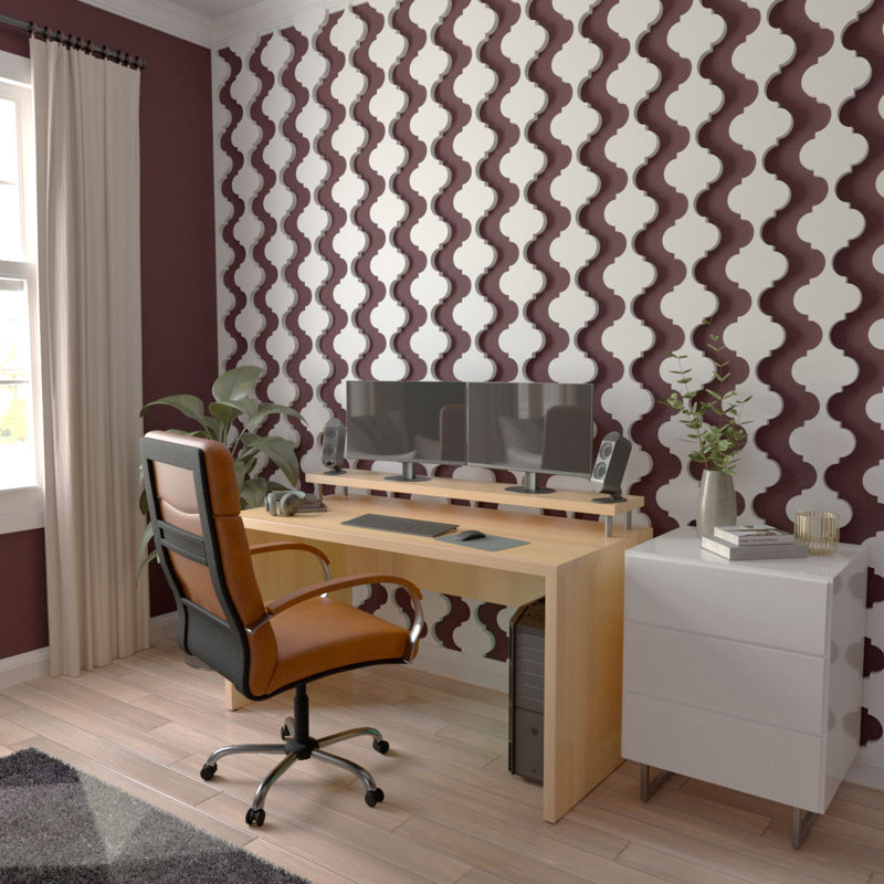 Ensemble de panneau mural décoratif à lattes réglables en PVC Marrakesh, H 94 po x l 7,12 po x P 1 po