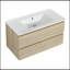 Meuble-lavabo mural 36 po avec lavabo en céramique 36 po, 2 tiroirs à fermeture en douceur, ensemble KD-129195697-129195699