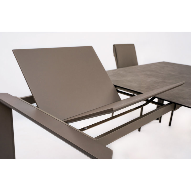 Aurora 2 Extendable Dining Set, Taupe
