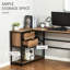Bureau d'ordinateur en L avec tablettes de rangement, 2 Dawers et structure en acier industriel