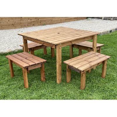 Zolotas Rectangular 5 - Piece 4 - Person Outdoor Table Set