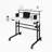 Rolling Writing Desk with Height Adjustable Desktop and Moveable Shelf-42198064