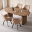 Nordic Style Swivel Dining Chairs With Arms, Fabric Upholstered Accent Chairs,Metal Legs, 360° Swivel Kitchen Chairs -482845254-482746598