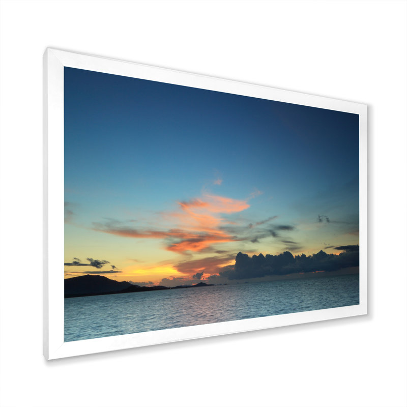 «Panoramic Cloud and Sky At Sunset», reproduction sur toile, H 8 po x l 12 po x P 1 po, Cadre de coin blanc fermé