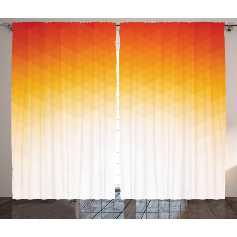 Ombre Semi-Sheer Rod Pocket Curtain Panels, 54" x 84"