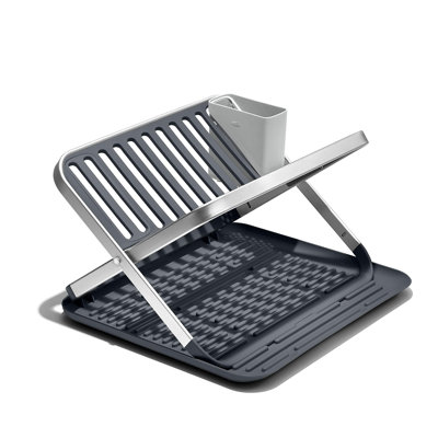 Égouttoir à vaisselle plat en aluminium Good Grips, 2 niveaux, avec égouttoir