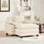 Chaise d'appoint modulaire avec tissu chenille et coussins ergonomiques-122062131