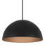 Luminaire suspendu noir intégré à DEL - 24 pouces de diamètre, 20 W à intensité variable avec verre blanc gravé pour la cuisine / la salle à manger / le vestibule