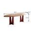 Table de conférence elliptique en bois massif 86,61 "simple et de couleur naturelle