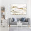 «Mountain of the Soul, Mountain Brushstroke Texture Modern Gold», reproduction sur toile-71090914-71090903