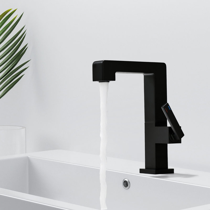 Single Hole Bathroom Sink Fauct, Matte Black, Drain Assembly Not Included