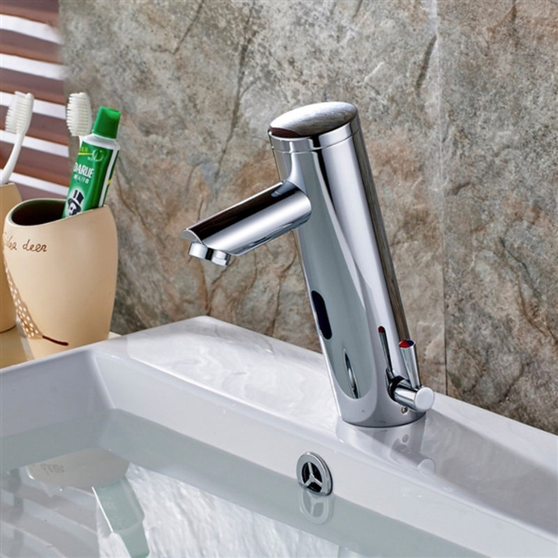 BathSelect Platinum Thermostatic Temperature Control Automatic Commercial Sensor Faucet – Solid Brass Construction in Chrome