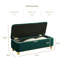 Upholstered Velvet Storage Bench With Deep Tufted Surface And Safety Hinges-840679957