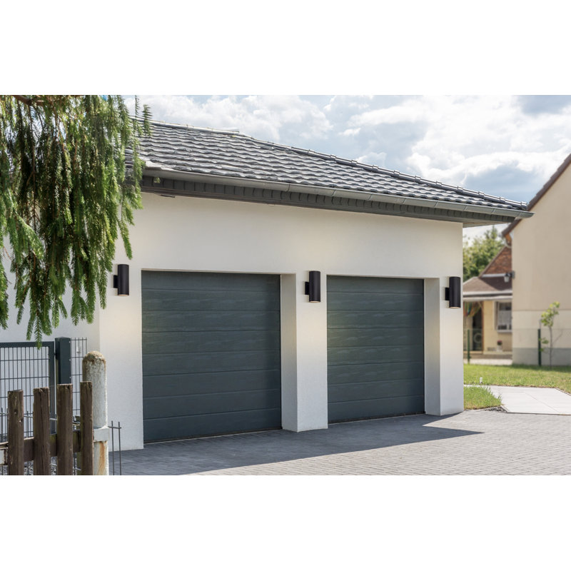 Lanterne murale d'extérieur 2 lumières OWynn, applique noire de haut en bas