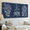 Foliage Chintz I - Toile tendue avec châssis sur mesure - 3 pièces