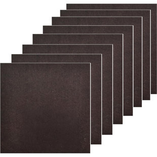 Coussin de feutre auto-adhésif carré en bois franc, tuile et stratifié, paquet de 8, 5 po x 5 po (Ensemble de 8)