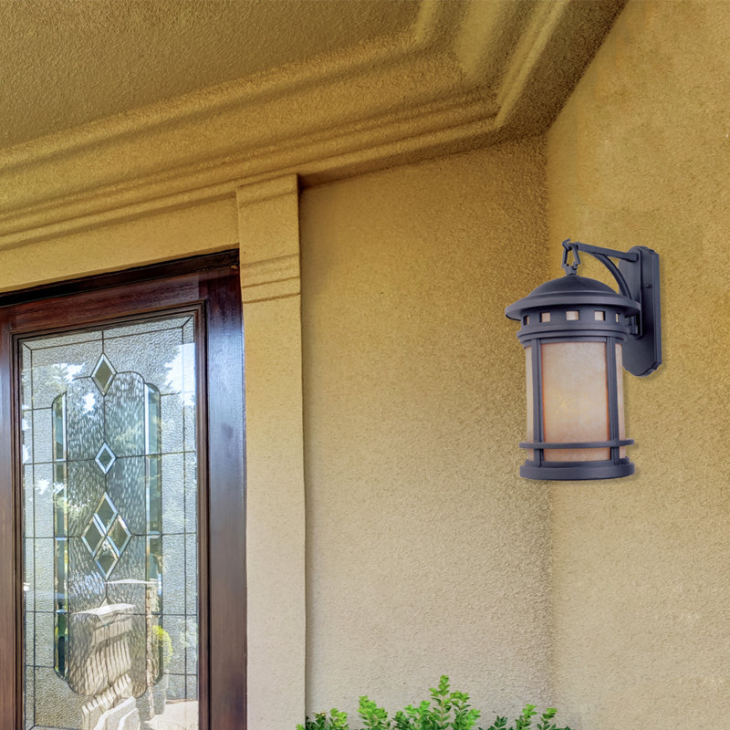 Lisette 1 - Bulb Outdoor Wall Lantern, Oil Rubbed Bronze, 13" H x 7" W, Seedy
