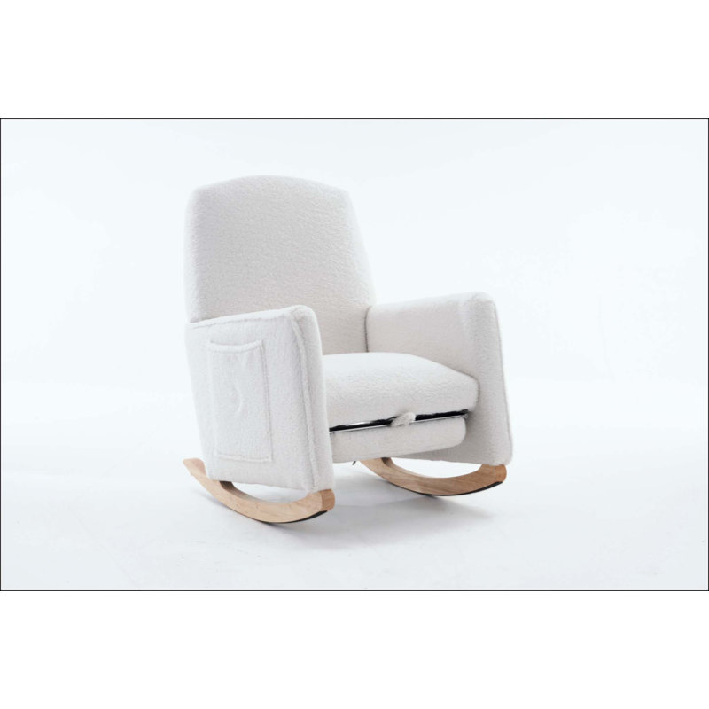 Chaise berçante Teddy, Ivoire ivoire