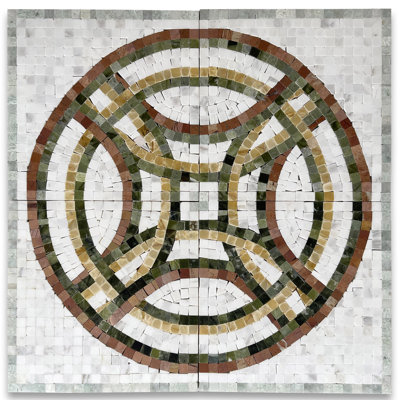 47_Amethyst Levanto 7.9X7.9 Marble Mosaic Border Corner Tile Polished