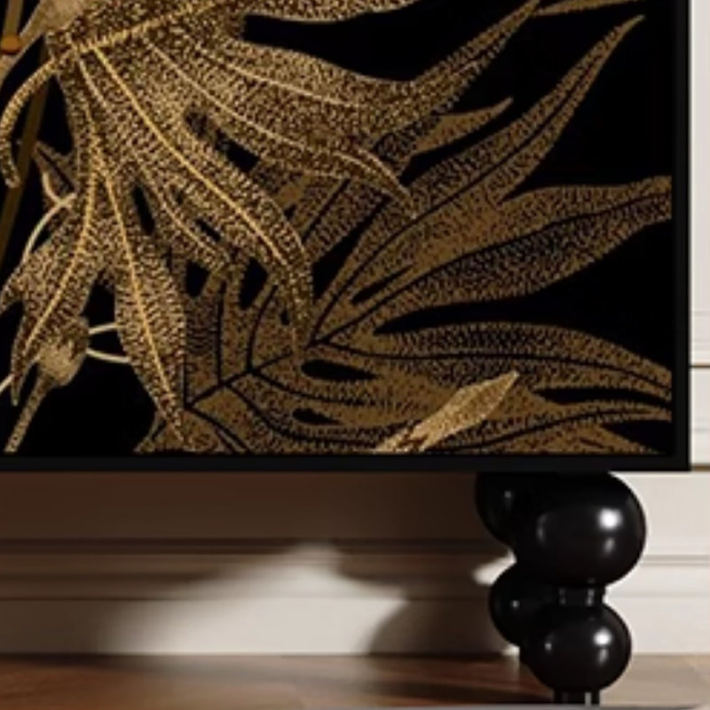 Armoire de salon artistique à motifs floraux
