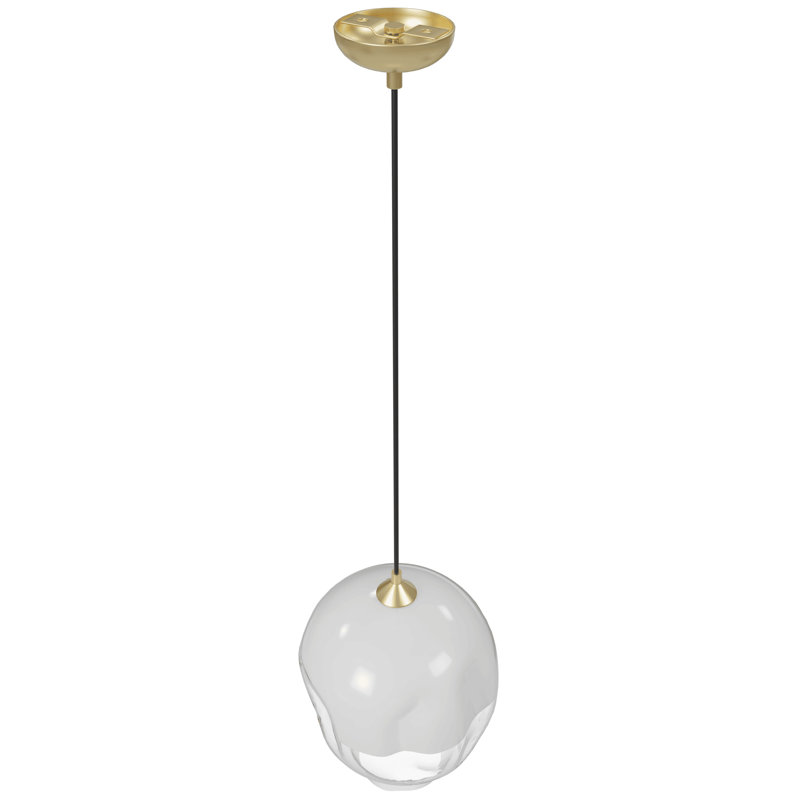 Luminaire suspendu sphère 1 lumière Elmingham, H 171 po x l 9,8 po