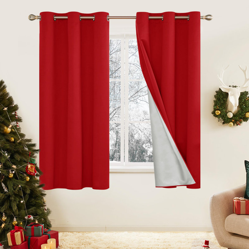 Centerview Blackout Curtains / Drapes Pair, 42" W x 63" L, Maroon