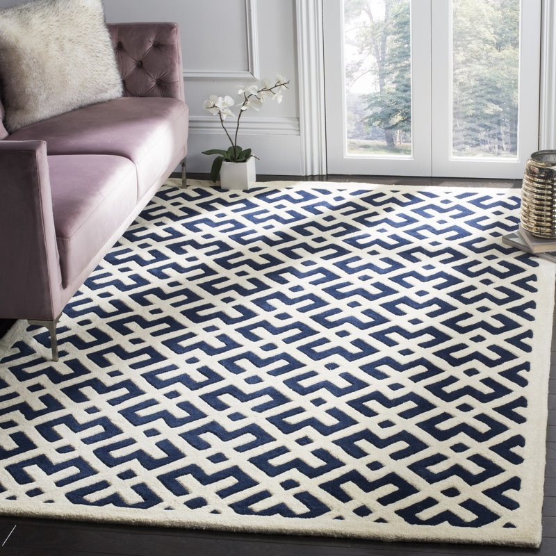 Tapis en laine touffeté à la main Deedie, Rectangle 4 pi x 6 pi
