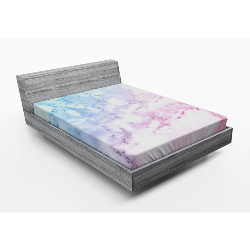 Microfiber Abstract Fitted Sheet, Queen Fitted Sheet