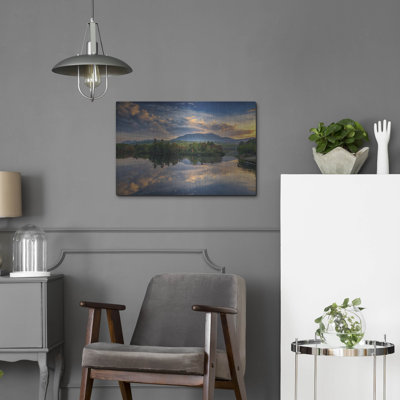 Winston Porter «Sunrise On Mount Katahdin» par Rick Berk, art mural en métal, 16 po x 12 po