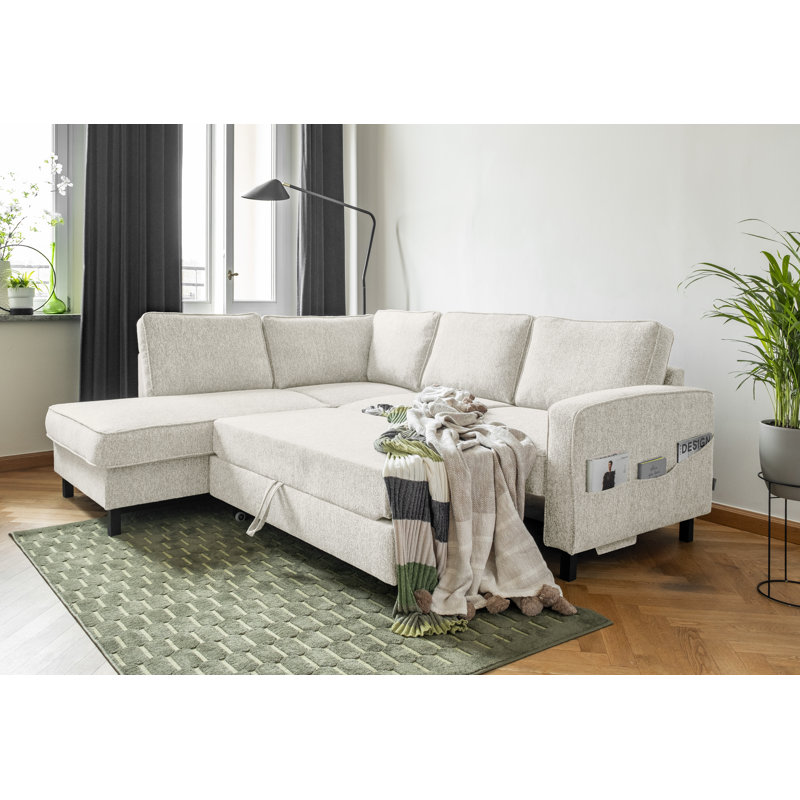 Molly Corner Sofa Bed, Beige, Left Hand Facing