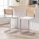 Ambrine Upholstered Boucle Counter & Bar Stool with Cane Rattan Back
