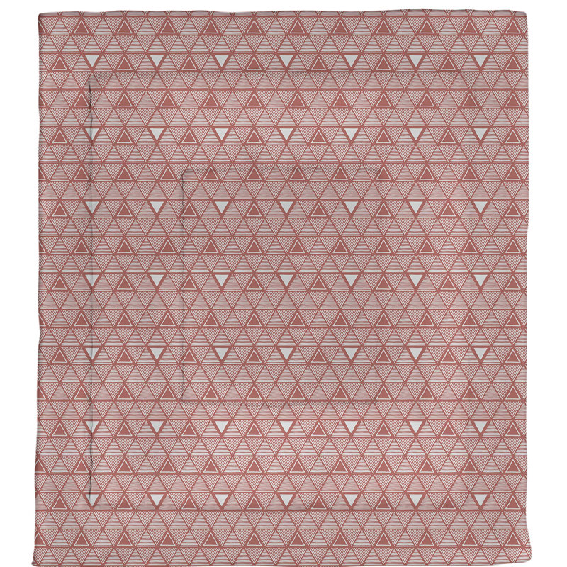 Édredon en microfibre réversible Patricia Geoffrey, Édredon grand, Rouge/blanc