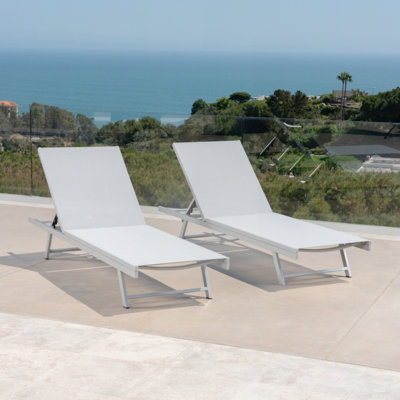 Outdoor Exquisite Set Of Adjustable Chaise Lounges For Ultimate Relaxation, 2Pcs