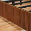 Lignes ondulées pleine grandeur en bois ondulé, sans sommier, noyer.-659154015-659154012