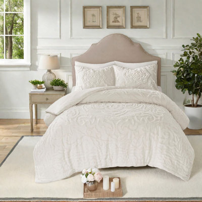Tufted Cotton Chenille Bedding Sets Twin Xl, Boho Shabby Chic Home